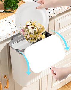 Cubo de Basura de Cocina de 9L para Montar en la Pared, Cubo de Basura Personalizado con Logotipo, Cubo de Basura Colgante de Polipropileno para el Hogar con Tapa para Armarios - Product Image 3