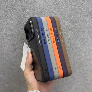 เคสใสพร้อมตัวป้องกันกล้องสำหรับ iPhone 17 17 Pro 16 17 Pro Max, เคส iPhone 17 Pro สีส้มหรูหรา ดีไซน์เนอร์ - Product Image 3