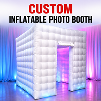 Cabine photo gonflable personnalisée, cube publicitaire gonflable, salle photo LED pour événements, affichage intérieur/extérieur pour la promotion de la marque