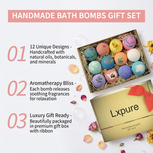 Coffret Cadeau <span class=keywords><strong>de</strong></span> Bombes <span class=keywords><strong>de</strong></span> Bain Artisanales Lxpure - 12 Designs Uniques Huiles Essentielles Naturelles Minéraux Aromathérapie <span class=keywords><strong>Spa</strong></span> Relaxation Dessins Animés - Product Image 6
