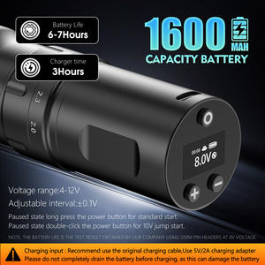 Máquina de Tatuar Inalámbrica Profesional Kiss of Dragon con Trazo Ajustable de 2.0-4.2mm para Principiantes y Artistas de Body Art - Product Image 6