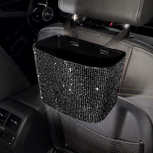 <span class=keywords><strong>Poubelle</strong></span> de voiture en cristal de diamant Fujong CTC-005, organisateur de <span class=keywords><strong>coffre</strong></span> étanche en ABS et strass, options colorées - Product Image 6