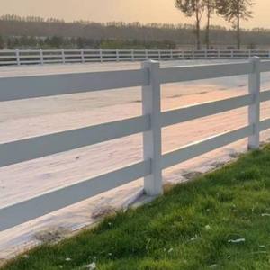 Großhandel 6-Fuß Outdoor Weiß PVC Vinyl Kunststoff 3-Rail Horse Ranch Zaun Panels Pfosten Tor & Zubehör 3D-Modellierung enthalten - Product Image 6