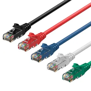 高质量RJ45 Cat6以太网跳线5色组合0.5m 1m 2m 3m 5m 10m 15m 20m 24AWG 0.58毫米