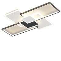 Plafonniers LED modernes carrés en fer et acrylique JACKSUN de haute qualité, à intensité variable, AC 110V-220V, pour salon, bureau, blanc