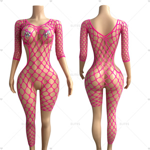 ELITES <span class=keywords><strong>Combinaison</strong></span> moulante une pièce sexy de haute qualité pour femmes, tenue de club en filet de pêche, vente en gros - Product Image 4