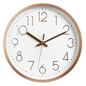 Orologio da Parete Moderno Giallo con Cornice Bianca, Numeri in Rilievo, Movimento al Quarzo Silenzioso, Rotondo, per Cameretta Bambini, Ufficio, Soggiorno - Product Image 4