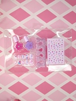Ensemble mignon d'art d'ongle d'enfants pour les filles 2 polit des autocollants d'ongles à presser avec un design amusant