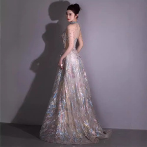 Robe de soirée S3800R 2025 haut de gamme, nouvelle collection, élégante, pour scène, avec jupe bouffante - Product Image 5