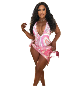 2026 Popular Designer Printed Strapless <b>Bikini</b> Swimwear Women Eco Friendly Breathable Stretch Beachwear Summer Swimming Set - Product Image 1