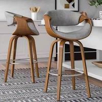Chaise de salle à manger de luxe en bois massif et rotin moderne pour hôtel et appartement - Chaise de bar design avec garantie de 2 ans