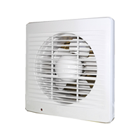 Ventilateur d'extraction mural LED 220V à haute vitesse en plastique pour salle de bain, faible bruit, personnalisable, support OEM