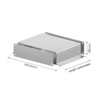 Boîtier en aluminium 6063 usiné CNC de précision avec patins de montage, pièces CNC en aluminium, boîtier de contrôle d'alimentation pour PCB, OEM ODM