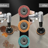 Outils abrasifs, disques de ponçage à changement rapide de 2 pouces (50 mm), grossiers, fins, moyens, avec support en plastique pour le ponçage du métal