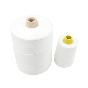 Fil à coudre en polyester haute ténacité blanc brut pour sacs 1 kg - Product Image 1