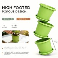 Pots de fleurs ronds modernes en plastique pour pépinières intérieures et utilisation au sol – Jardinières durables en gros avec trous de drainage
