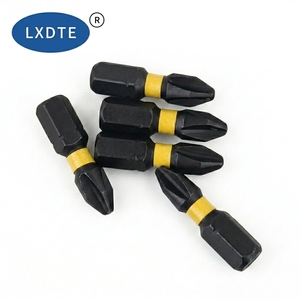 LXD PH2 <strong>PZ2</strong> S2 Steel Magnetic Screwdriver <strong>Bit</strong> 25mm 1/4" Hex Shank Black Oxide for Impact Driver Drill OEM Support - Product Image 1