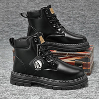 Nouvelles Bottes Montantes de Printemps Style Mixte, Modèle Rétro Britannique pour Hommes et Femmes, Chaussures de Travail