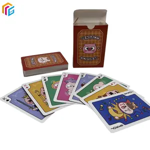 Baralho de papel do jogo de cartas personalizado, logotipo personalizado, jogo de cartas, propaganda pvc à prova d'água, poker, subolmação de plástico