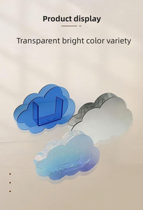 Coloré nuage <span class=keywords><strong>forme</strong></span> acrylique <span class=keywords><strong>Vase</strong></span> étudiant papeterie stockage stylo conteneur bureau ornements décoratifs bouteilles décoratives - Product Image 5