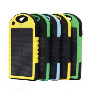 Hot Sales Custom Logo Waterproof Outdoor 5000mah Solar Power Station for All Mobile Phone Promotion Gifts Power Banks