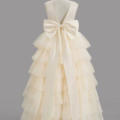 Yoliyolei бутик для девочек на свадьбу вечеринку вечерние кружевные рукава для первого причастия длинное бальное платье с цветами платья для девочек