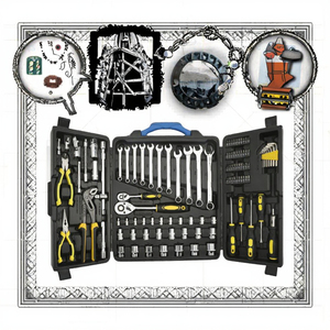 Farblich Anpassbares Werkzeugset Kombinations-Steckschlüsselsatz Zange Gabelschlüssel-<span class=keywords><strong>Set</strong></span> 110-teilig Professioneller Werkzeugkasten - Product Image 5