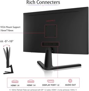 Koorui Nhà Máy Bán Hàng Trực Tiếp 24 "165Hz VA 1MS 1920*1080 Chơi Game Màn Hình PC Máy Tính Để Bàn Hiển Thị FHD 1080P 2K Màn Hình Máy Tính - Product Image 2