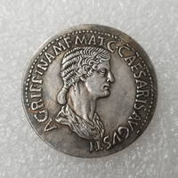 Pièce commémorative ancienne romaine, 1 pièce, ancienne pièce, en métal or et argent, personnalisé, vente en gros