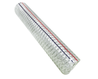Tuyau flexible en PVC renforcé de fil d'acier spiralé, transparent, 1/4''-10'', haute pression, anti-UV, certifié CE ISO, léger