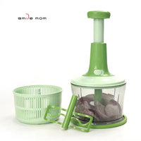 Portable En Acier Inoxydable Manuel Presse À Main Légumes Rapide Hachoir Réutilisable Multi-Usage Cuisine Outil Légumes Lames En Plastique