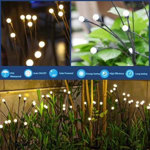 Luces Solares de Jardín Súper Brillantes y Altamente Flexibles con Forma de Estrella, 8 LED, Iluminación de Paisaje, Luces de Luciérnaga Solares - Product Image 2