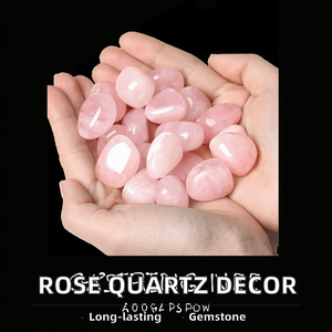 Piedras de Cuarzo Rosa, Gemas de Cristal Natural para Decoraciones Navideñas, para Plantas, Cactus, Decoración de Paisajes - Product Image 2