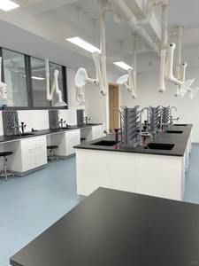 Banc <span class=keywords><strong>de</strong></span> laboratoire en métal avec poubelle intégrée pour les environnements <span class=keywords><strong>de</strong></span> laboratoire hospitalier et scolaire - Product Image 3