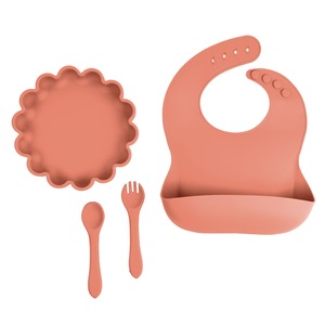 Juego de Plato, Tenedor y Cuchara de Silicona para Niños, Personalizado, Superventas, Resistente a Caídas, para Alimentación Complementaria, Vajilla para Bebés - Product Image 6