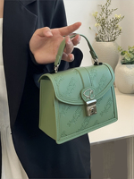 Sac à main en cuir PU pour femme avec lettres en relief, petit sac à poignée supérieure, fermeture dorée, sac bandoulière, livraison rapide depuis l'entrepôt outre-mer