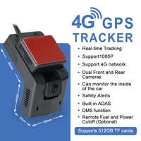 KS700 DVR 4G Dashcam Wifi Hotspot Kamera Mobil Ganda Terintegrasi HD 1080P Penglihatan Malam Monitor Jarak Jauh Video Langsung Pelacakan GPS dengan Aplikasi
