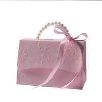 Boîte cadeau en papier kraft avec poignée Flexiloop, impression UV couleur personnalisée pour accessoires de fête et de mariage