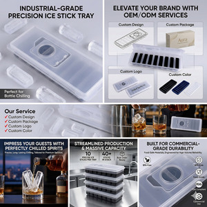 Bac à glaçons en silicone 9 compartiments grande taille avec couvercle, facile à démouler, pour usage domestique - Product Image 4