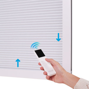 ستارة قرص العسل مع نافذة مقلوبة حديثة ، ستارة دفع وسحب لاسلكية قرص العسل - Product Image 1