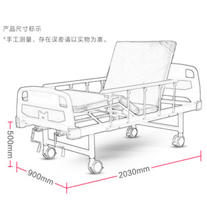Elderly Care <b>Bed</b> <b>With</b> Adjustable Back And Leg Support Multi Functional Home Use Steel Frame ABS Headboard And Footboard - Product Image 4