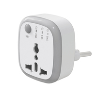 Adaptor Apple Lampu Malam Timer AC 10A Pengontrol Waktu PC Soket EU Sakelar Soket yang Dapat Disesuaikan Berbagai Stopkontak SDK CE