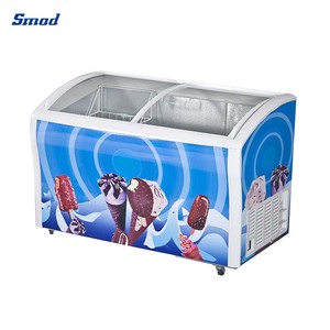 Congelador Horizontal con Puerta Corredera de Vidrio para Exhibición de Hielo en Supermercados, 516L - Product Image 4