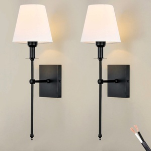 โคมไฟติดผนัง LED สีทองเหลืองสไตล์โมเดิร์น สำหรับห้องนั่งเล่น ปรับความสว่างได้ แสงวอร์มไวท์ กันน้ำระดับ IP65 พร้อมสวิตช์ควบคุม ชุด 2 ดวง - Product Image 6