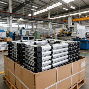 Échelle télescopique multifonctionnelle en alliage d'aluminium épaissi de haute qualité à 12 marches, pliable pour usage domestique - Product Image 6