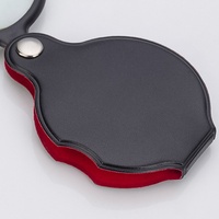 50mm Folding Leather Case Magnifying Glass Portable Reading Book