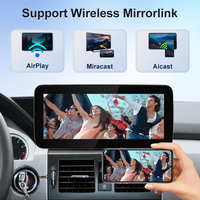 STWEI Tableau de bord fin 12,8 pouces IPS Résolution 2400x900 Système Linux Mercedes-Benz GLK X204 CarPlay sans fil Android Auto USB 1