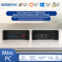 SZBOX N100/N150 Mini PC 12th Gen Quad-Core Dual Ethernet Ports NAS-Compatible Software Router Compact Business Desktop