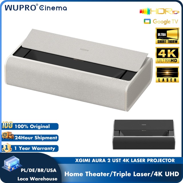 Hot Selling XGIMI AURA 2 Ultra Short Throw DLP Projector 2300 ISO Lumens 3D ISA 5.0 WiFi6 Smart Google TV UST Laser 4K Projector