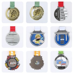 Medalla del Maratón de Pantai 2024, 10 km y 42 km, Aleación de Zinc Grabada, Premio para Eventos Deportivos - Product Image 3